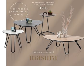 Promotions Table masura - Produit Maison - Xooon - Valide de 22/09/2022 à 26/10/2022 chez Xooon