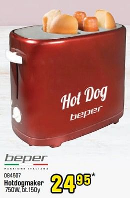 Promotions Beper hotdogmaker bt.150y - Beper - Valide de 26/09/2022 à 05/11/2022 chez Happyland