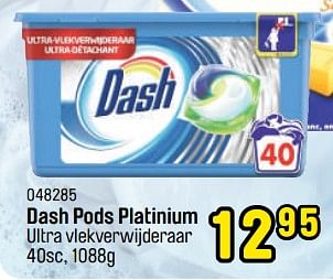 Promoties Dash pods platinium ultra vlekverwijderaar - Dash - Geldig van 26/09/2022 tot 05/11/2022 bij Happyland