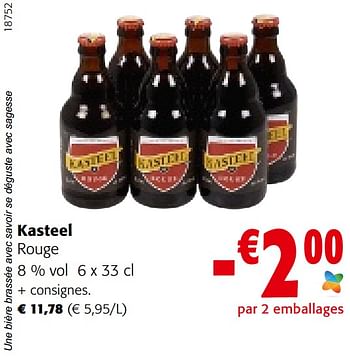 Promotions Kasteel rouge - Kasteelbier - Valide de 21/09/2022 à 04/10/2022 chez Colruyt