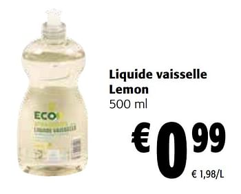 Promotions Liquide vaisselle lemon - Boni - Valide de 21/09/2022 à 04/10/2022 chez Colruyt