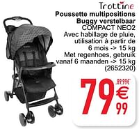 Poussette multipositions buggy verstelbaar compact neo2-Trottine