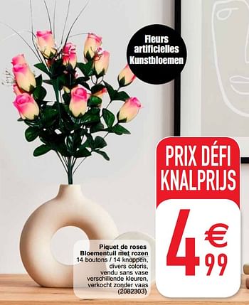 Promoties Piquet de roses bloementuil met rozen - Huismerk - Cora - Geldig van 27/09/2022 tot 10/10/2022 bij Cora