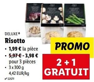 Promotions Risotto - Deluxe - Valide de 03/10/2022 à 08/10/2022 chez Lidl