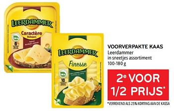 Promoties Voorverpakte kaas leerdammer 2e voor 1-2 prijs - Leerdammer - Geldig van 05/10/2022 tot 18/10/2022 bij Alvo
