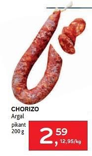 Promoties Chorizo argal pikant - Argal - Geldig van 05/10/2022 tot 18/10/2022 bij Alvo