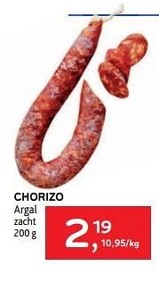 Chorizo argal zacht-Argal