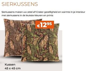 Promoties Kussen 45 x 45 cm - Huismerk - Euroshop - Geldig van 02/10/2022 tot 23/10/2022 bij Euro Shop