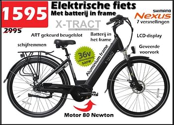 Promoties Elektrische fiets met batterij in frame - X-tract - Geldig van 15/09/2022 tot 09/10/2022 bij Itek