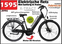 Elektrische fiets met batterij in frame-X-tract