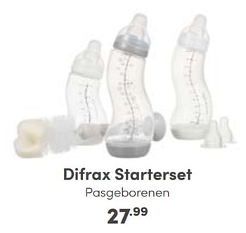 Promoties Difrax starterset pasgeborenen - Difrax - Geldig van 25/09/2022 tot 01/10/2022 bij Baby & Tiener Megastore