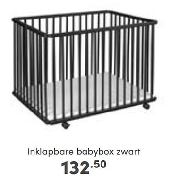 Promoties Inklapbare babybox zwart - Huismerk - Baby & Tiener Megastore - Geldig van 25/09/2022 tot 01/10/2022 bij Baby & Tiener Megastore