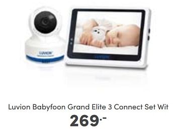 Promoties Luvion babyfoon grand elite 3 connect set wit - Luvion - Geldig van 25/09/2022 tot 01/10/2022 bij Baby & Tiener Megastore