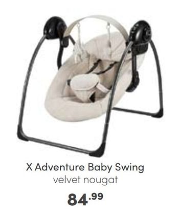 Promoties X adventure baby swing velvet nougat - Xadventure - Geldig van 25/09/2022 tot 01/10/2022 bij Baby & Tiener Megastore