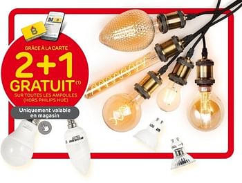 Promoties 2+1 gratuit sur toutes les ampoules - Huismerk - Brico - Geldig van 28/09/2022 tot 17/10/2022 bij Brico
