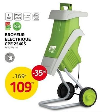 Promotions Broyeur électrique cpe 2540s central park - Central Park - Valide de 28/09/2022 à 17/10/2022 chez Brico