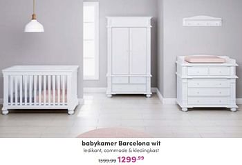 Promoties Babykamer barcelona wit - Huismerk - Baby & Tiener Megastore - Geldig van 25/09/2022 tot 01/10/2022 bij Baby & Tiener Megastore