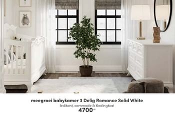 Promoties Meegroei babykamer 3 delig romance solid white - Huismerk - Baby & Tiener Megastore - Geldig van 25/09/2022 tot 01/10/2022 bij Baby & Tiener Megastore