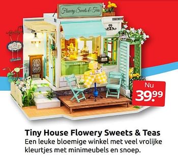 Promoties Tiny house flowery sweets + teas - Tiny House - Geldig van 24/09/2022 tot 02/10/2022 bij BoekenVoordeel