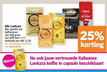 Promoties Qualità oro koffiebonen - Lavazza - Geldig van 26/09/2022 tot 02/10/2022 bij Albert Heijn