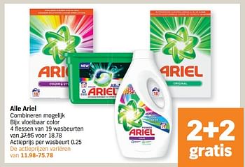 Promoties Vloeibaar color - Ariel - Geldig van 26/09/2022 tot 02/10/2022 bij Albert Heijn