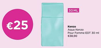 Promoties Kenzo aqua kenzo pour femme edt - Kenzo - Geldig van 26/09/2022 tot 02/10/2022 bij ICI PARIS XL
