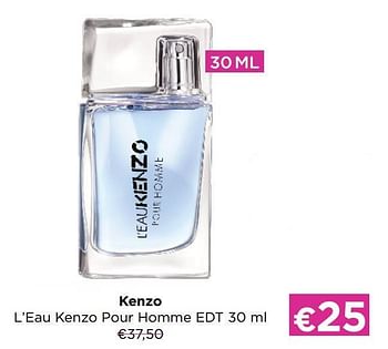 Promoties Kenzo l’eau kenzo pour homme edt - Kenzo - Geldig van 26/09/2022 tot 02/10/2022 bij ICI PARIS XL