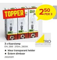 3 x kaarslamp-Trio