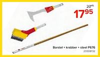 Borstel + krabber + steel p676 +-Wolf Garten