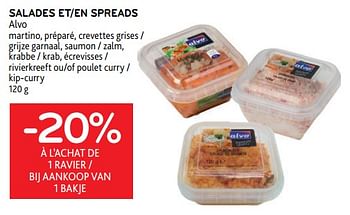 Promotions Salades et spreads alvo -20% à l’achat de 1 ravier - Produit maison - Alvo - Valide de 05/10/2022 à 18/10/2022 chez Alvo