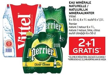Promotions Eau minérale naturelle vittel 2+1 gratis - Vittel - Valide de 05/10/2022 à 18/10/2022 chez Alvo