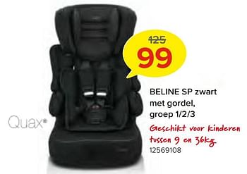 Promoties Beline sp zwart met gordel - Quax - Geldig van 02/10/2022 tot 23/10/2022 bij Euro Shop