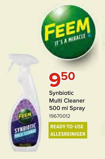 Promoties Synbiotic multi cleaner spray - Feem - Geldig van 02/10/2022 tot 23/10/2022 bij Euro Shop