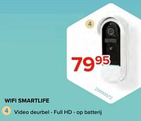 Wifi smartlife video deurbel - full hd - op batterij-Nedis