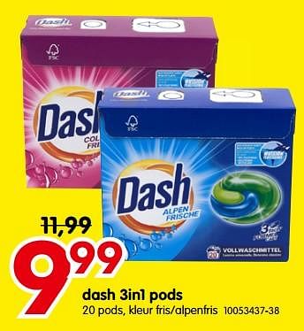 Promoties Dash 3in1 pods - Dash - Geldig van 26/09/2022 tot 10/10/2022 bij yess!