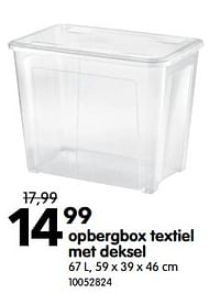 Opbergbox textiel met deksel-Huismerk - Yess