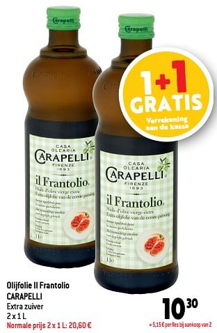 Promoties Olijfolie il frantolio carapelli - Carapelli - Geldig van 28/09/2022 tot 04/10/2022 bij Louis Delhaize