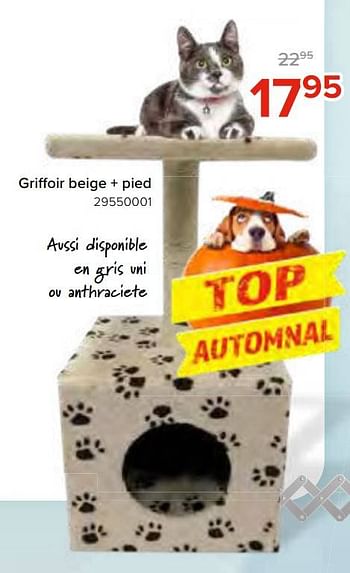 Promoties Griffoir beige + pied - Euro Pet - Geldig van 02/10/2022 tot 23/10/2022 bij Euro Shop