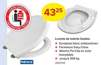 Promotions Lunette de toilette gubbio - Wenko - Valide de 02/10/2022 à 23/10/2022 chez Euro Shop
