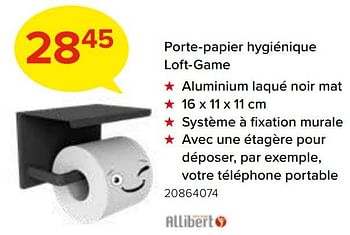 Promotions Porte-papier hygiénique loft-game - Allibert - Valide de 02/10/2022 à 23/10/2022 chez Euro Shop