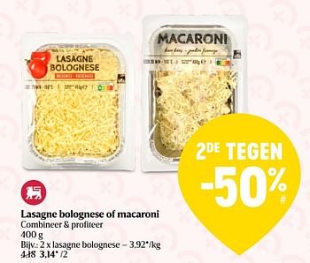 Promoties Lasagne bolognese - Huismerk - Delhaize - Geldig van 29/09/2022 tot 05/10/2022 bij Delhaize
