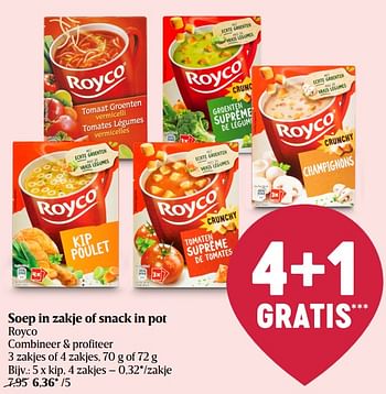 Promotions Soep in zakje of snack in pot royco kip - Royco - Valide de 29/09/2022 à 05/10/2022 chez Delhaize