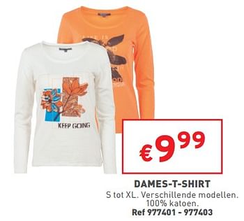 Promoties Dames-t-shirt - Huismerk - Trafic  - Geldig van 28/09/2022 tot 03/10/2022 bij Trafic