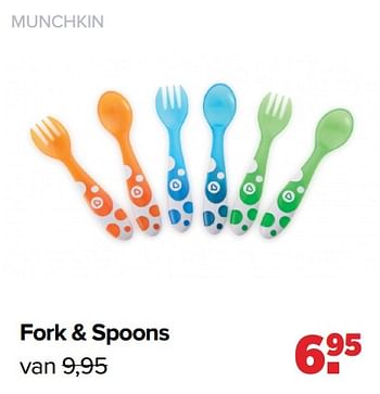 Promoties Fork + spoons - Munchkin - Geldig van 26/09/2022 tot 22/10/2022 bij Baby-Dump