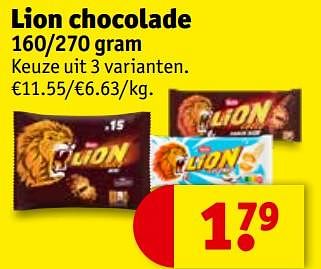 Promoties Lion chocolade - Nestlé - Geldig van 27/09/2022 tot 09/10/2022 bij Kruidvat