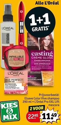 Elseve color vive shampoo + l’oréal pro xxl lift mascara-L