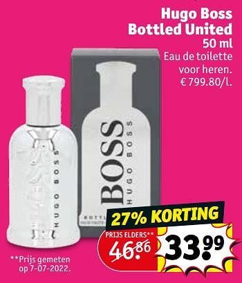 Promoties Hugo boss bottled united edt - Hugo Boss - Geldig van 27/09/2022 tot 09/10/2022 bij Kruidvat