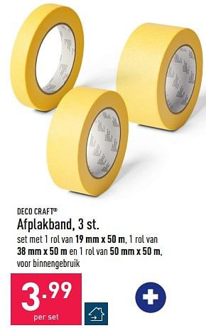 Promoties Afplakband - Deco Craft - Geldig van 08/10/2022 tot 14/10/2022 bij Aldi