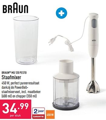 Promoties Braun mq 120 pesto staafmixer - Braun - Geldig van 05/10/2022 tot 14/10/2022 bij Aldi
