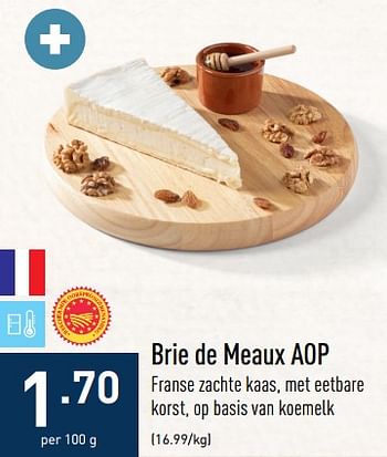 Promoties Brie de meaux aop - Huismerk - Aldi - Geldig van 03/10/2022 tot 14/10/2022 bij Aldi